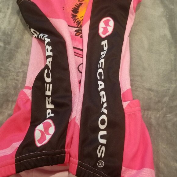 World Jerseys Women's Large Pink Full-Zip Sleeveless Cycling Jersey Biker Chick - Picture 6 of 8